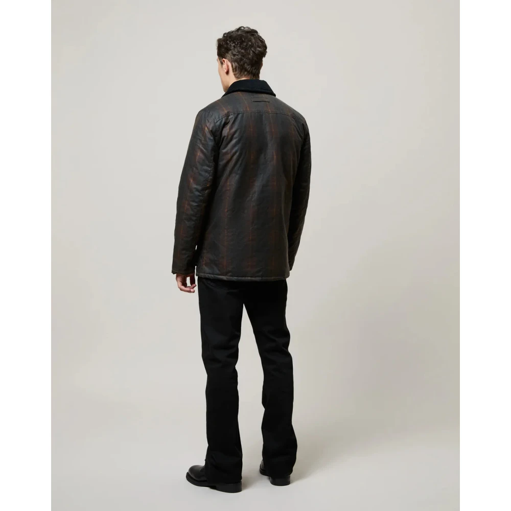 Brixtol Textiles Bruin Tartan Gewaxte Jas Curtis Brown Heren
