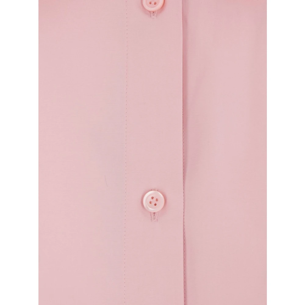 Loewe Roze oversized katoenen overhemd met Anagram borduurwerk Pink Dames