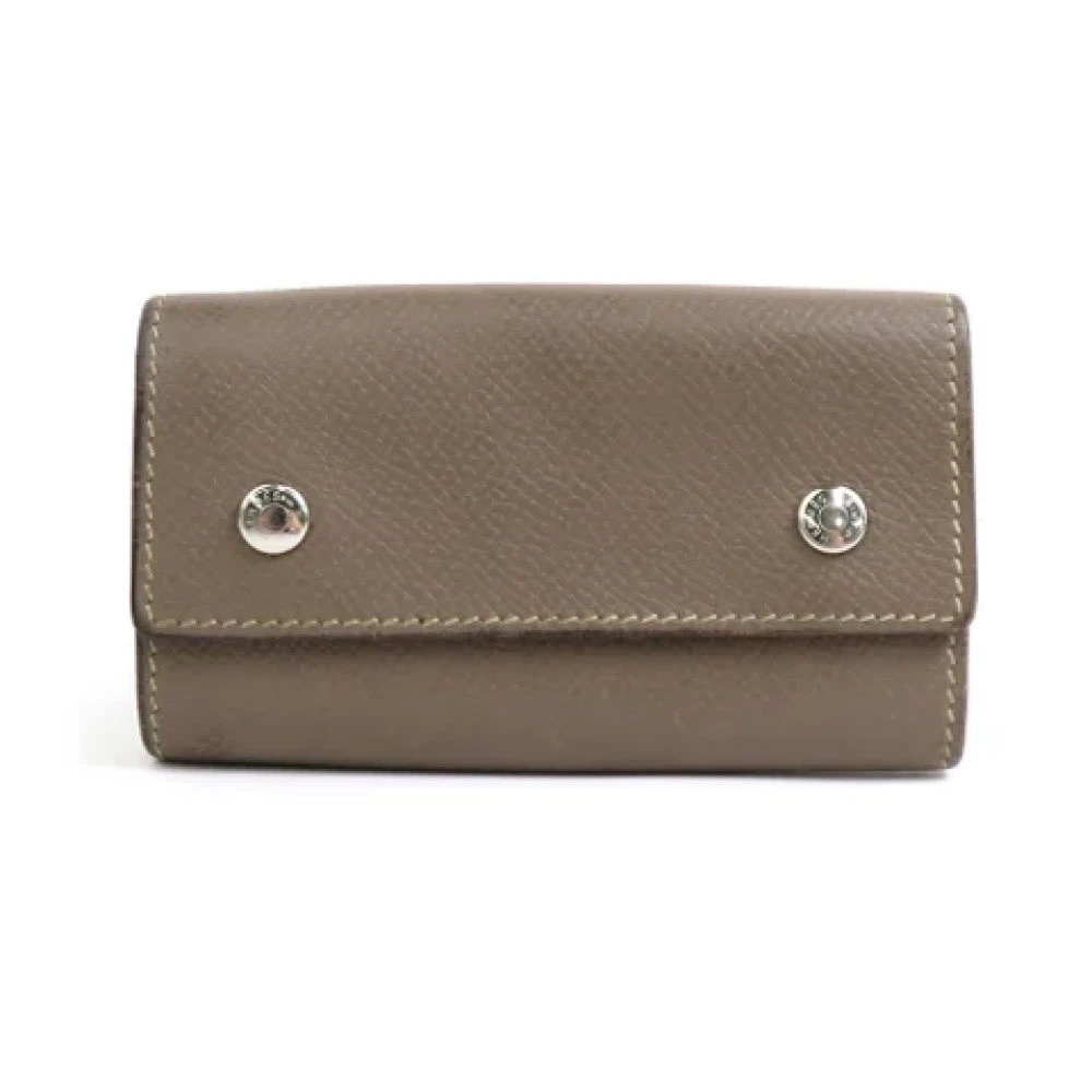 Hermès Vintage Pre-owned Leather key-holders Gray Dames