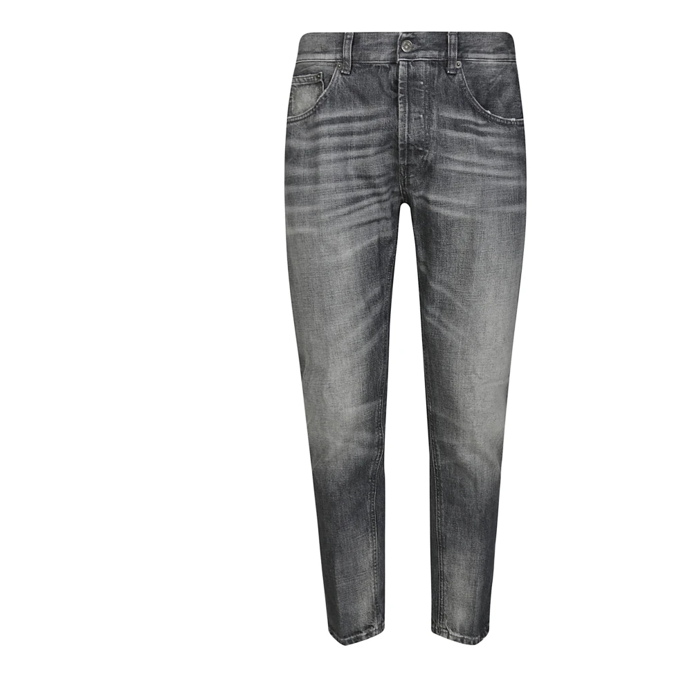 Dondup Versleten Denim Jeans met Microrips Gray Heren