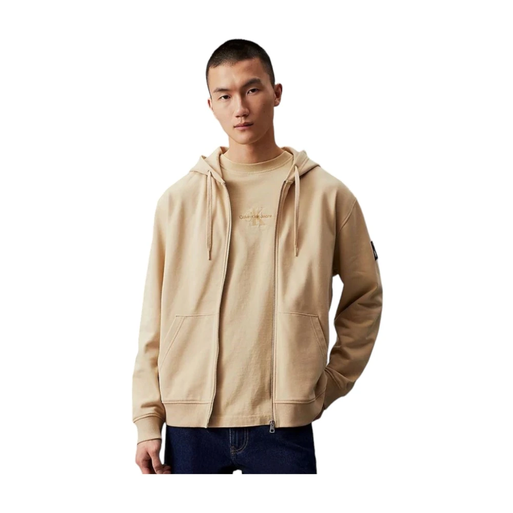 Calvin Klein Stijlvolle Sweatshirt voor Mannen Beige Heren