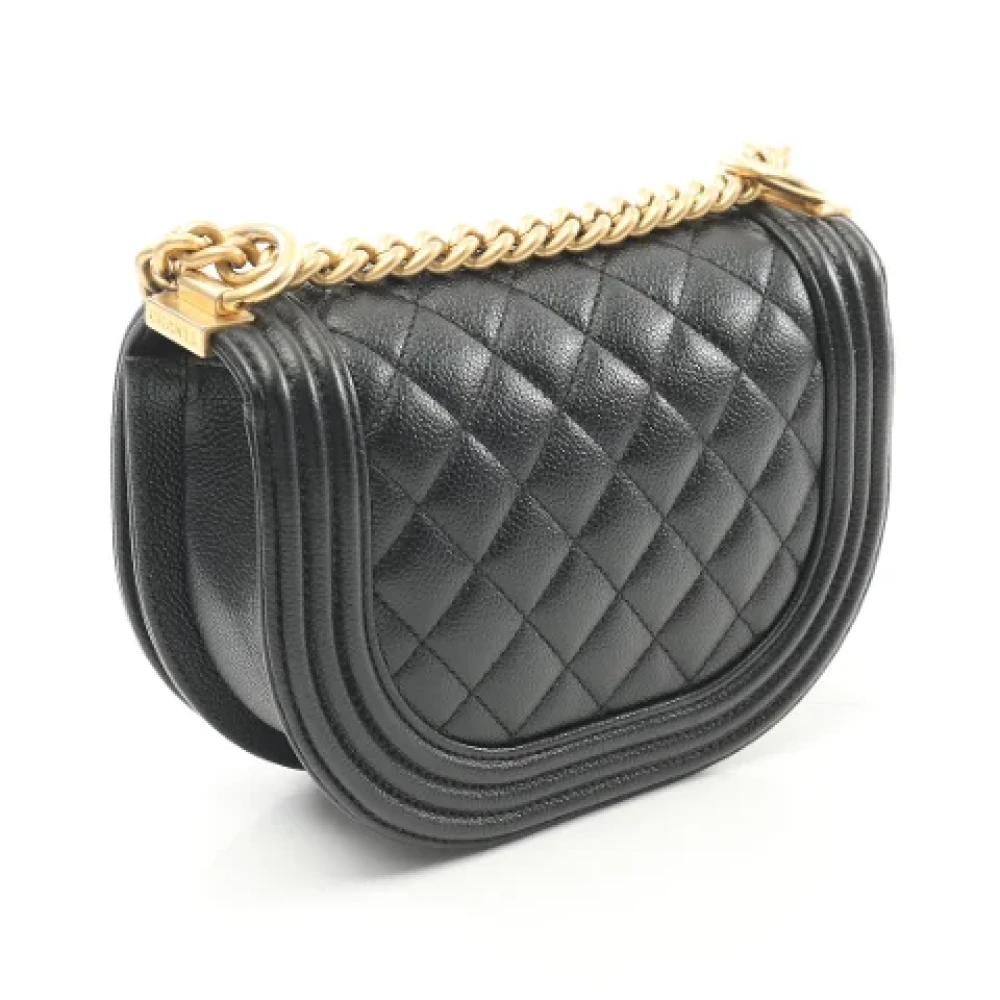 Chanel Vintage Pre-owned Leather shoulder-bags Black Dames