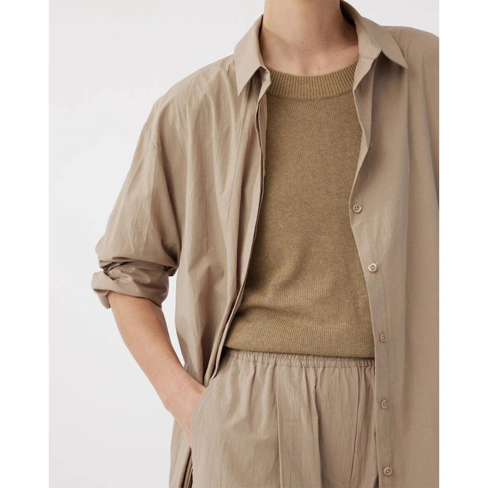 Knit-ted Poppy Korte Mouw Blouse Brown Dames