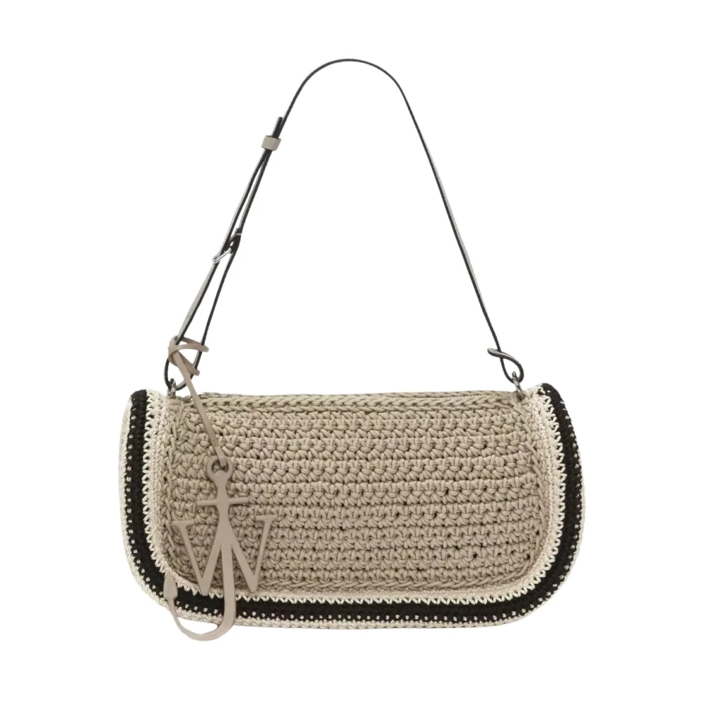 Jw Anderson Women's Beige Shoulder Bags, One Size, Bumper 15 Crochet Shoulder Bag