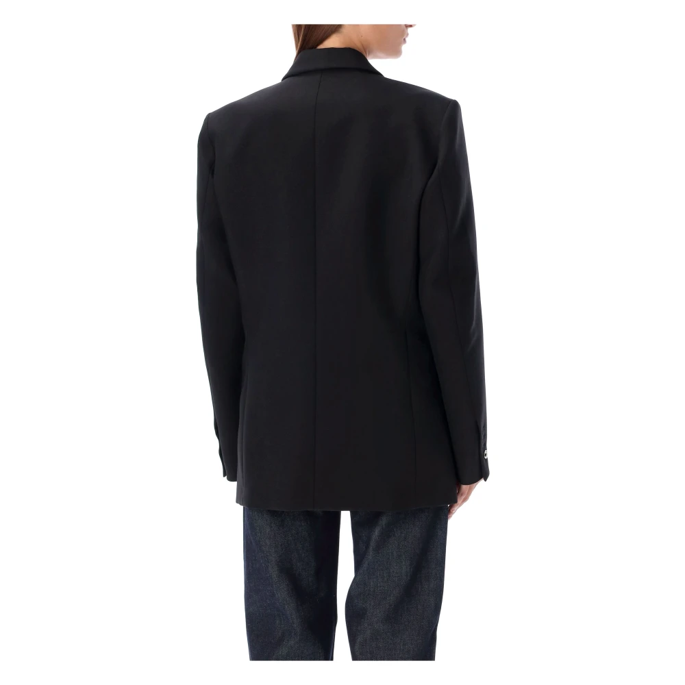 Coperni Zwarte Double Breasted Getailleerde Blazer Black Dames