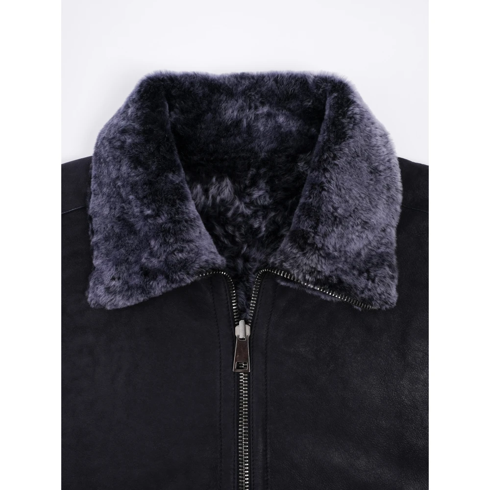 Giorgio Brato Omkeerbare Shearling Bomberjas Black Dames