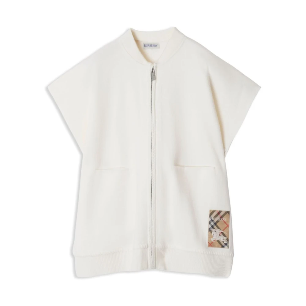 Burberry Ivoor Wol Kinderen Cape Jas Beige Heren