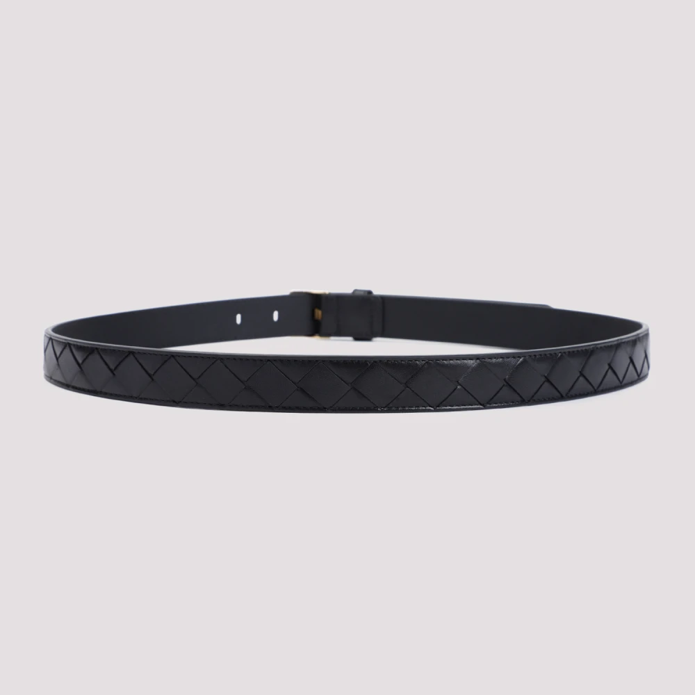 Bottega Veneta Zwarte Horlogeband 1019 Black Dames