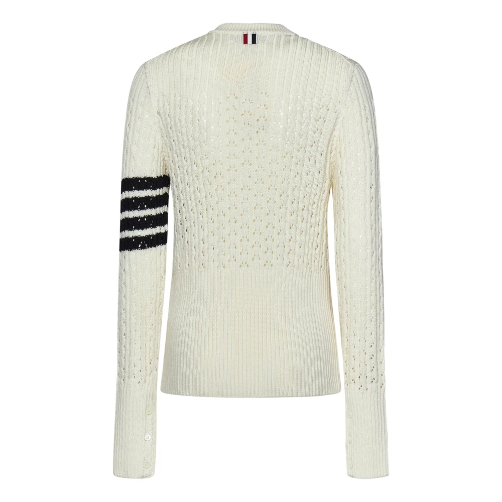 Thom Browne Witte Sweatshirt Ss24 White Dames