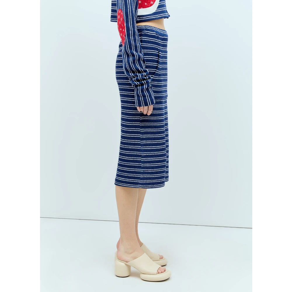 Reward If Found Gestreepte Jogging Midi Rok Multicolor Dames