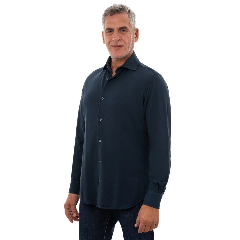 Loro Piana Blauw Katoenen Overhemd Blue Heren