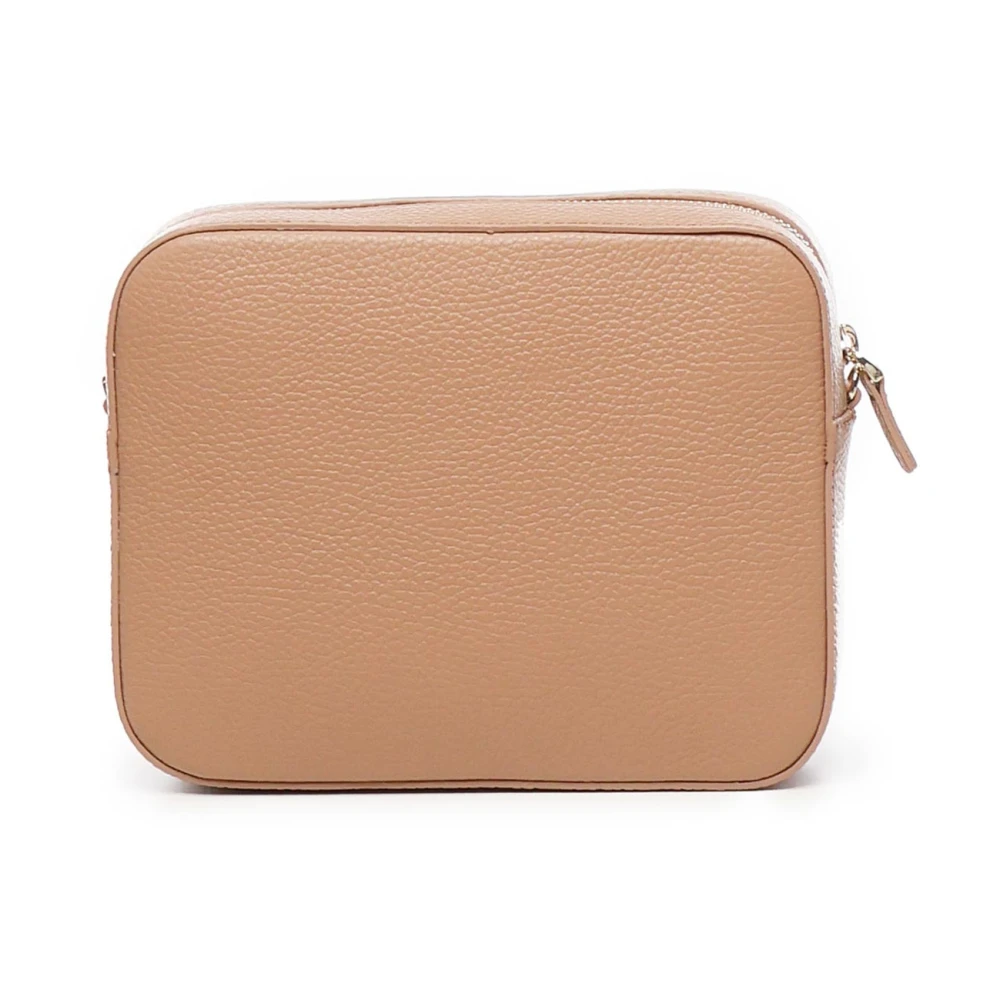 Coccinelle Stijlvolle leren crossbody tas met rits Beige Dames