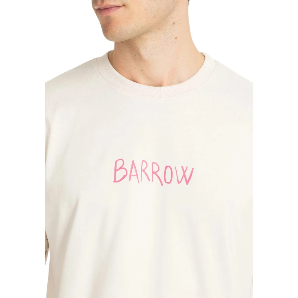 Barrow Unisex Jersey T-Shirt Turtle Dove Beige Heren
