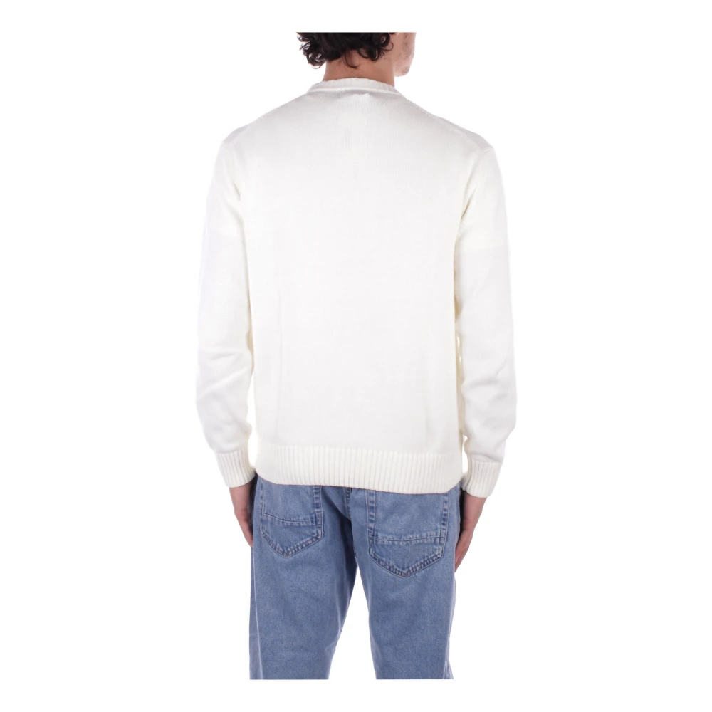 Guess Witte trui met logo op de voorkant White Heren