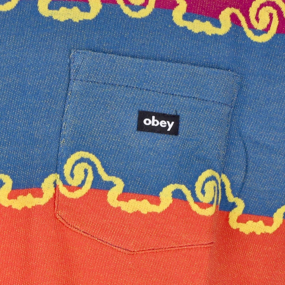 Obey Zak Tee Jacquard Daylight Blue Multi Multicolor Heren