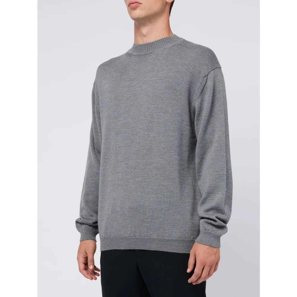Daniele Fiesoli Grijze Merino Cashmere Sweater Aw24 Gray Heren