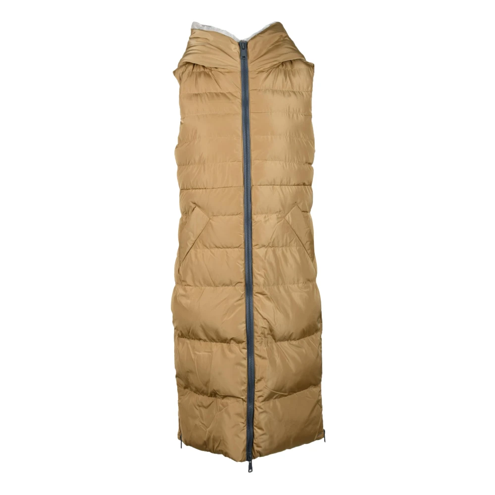 Rino&Pelle Puffer Vest 100% Polyester Beige, Dam