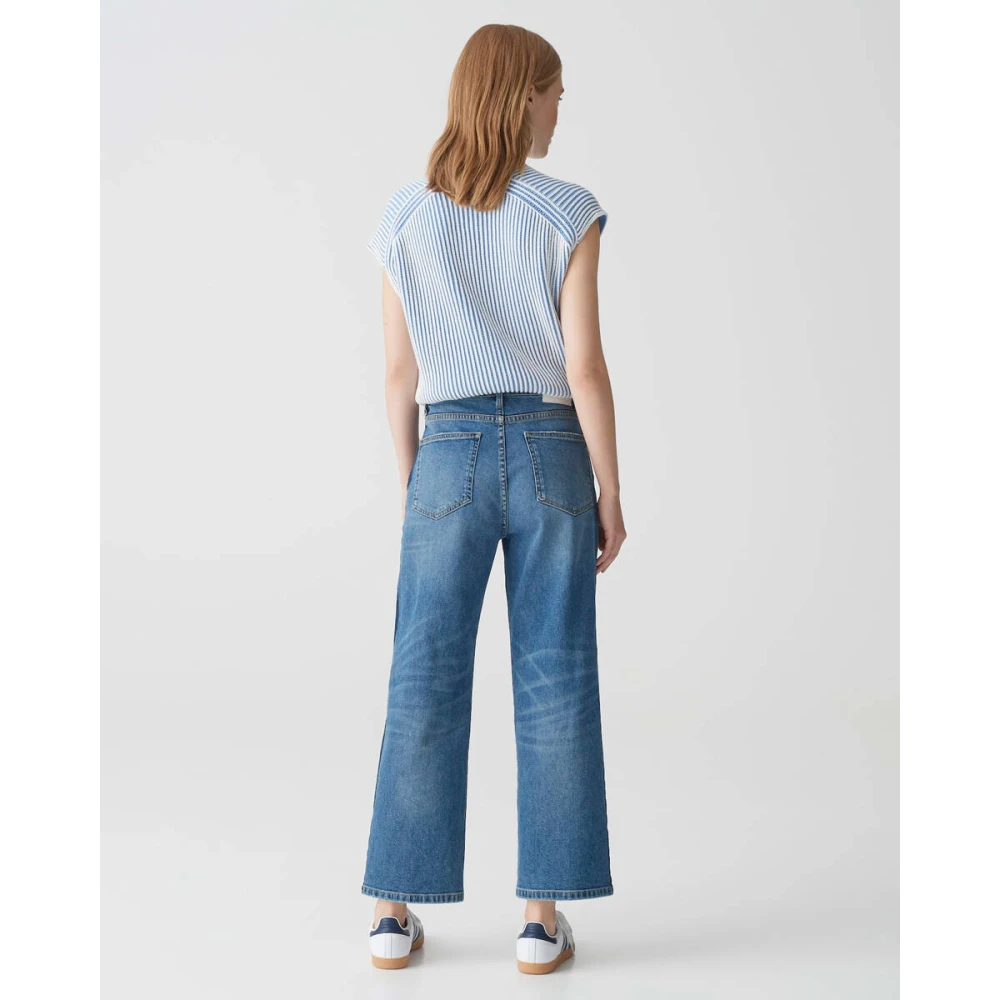 Opus Lani Streep Denim Jeans Blue Dames