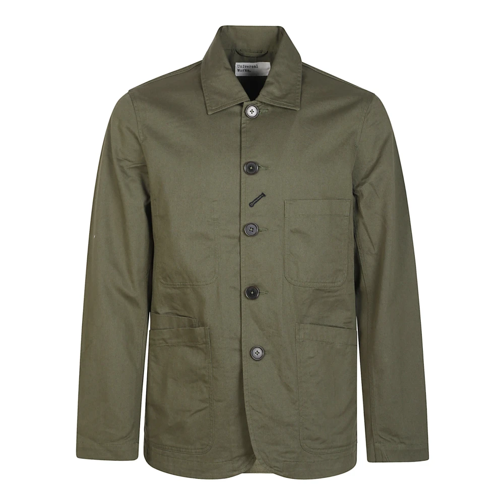 Universal Works Men's Green Light Jackets, S, Bakers Jacket