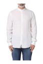 chemise-en-lin-vert-col-mandarin