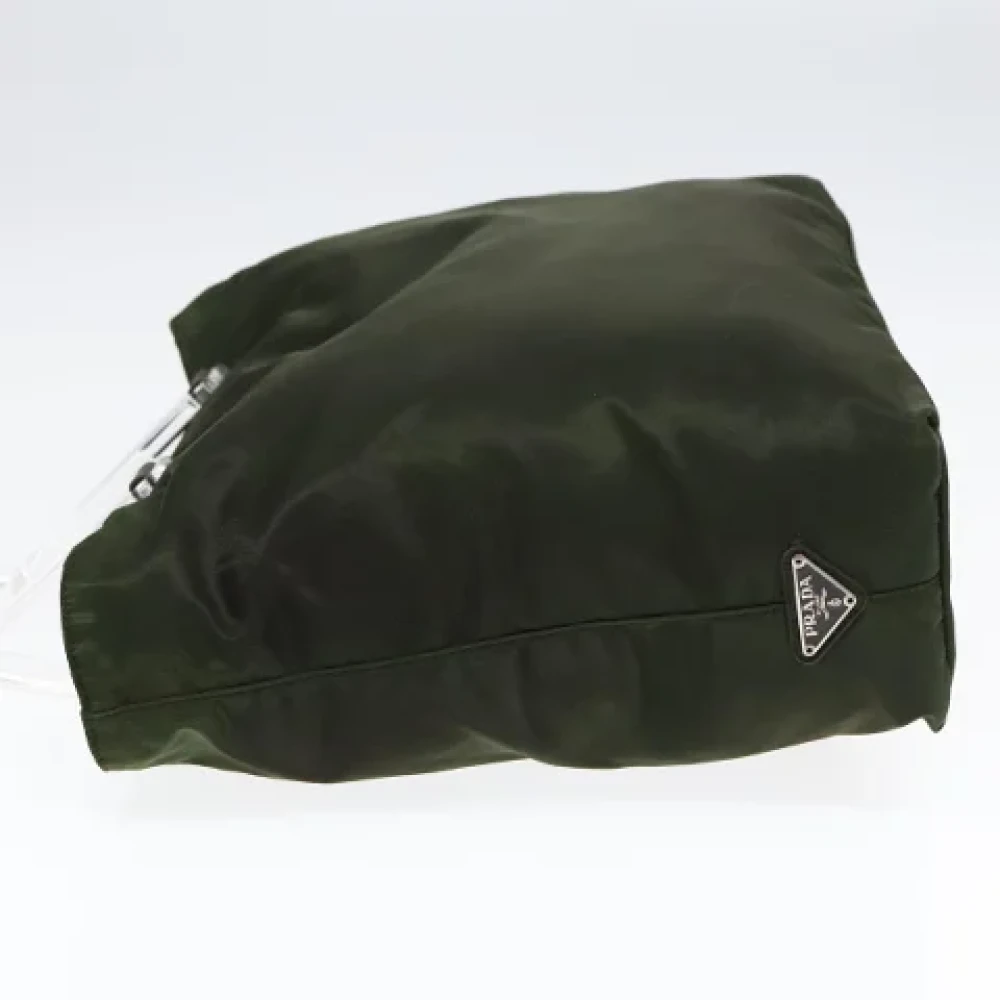 Prada Vintage Pre-owned Nylon handbags Green Dames