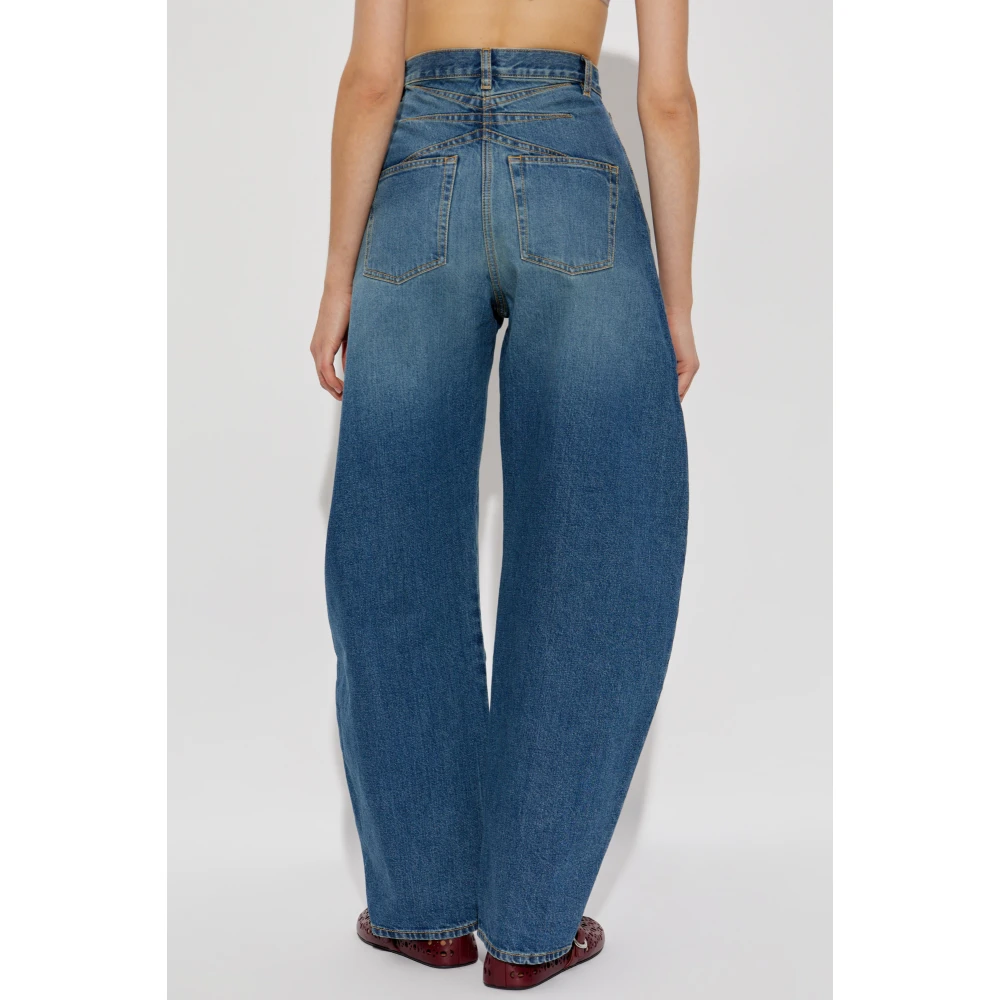 Alaïa Loszittende jeans Blue Dames