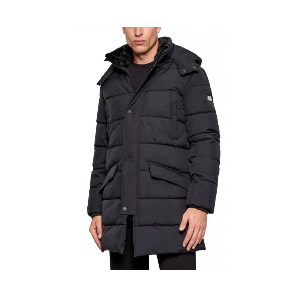 Karl Lagerfeld Blue Hooded Parka - Male - Winter Jackets - 4XL - Jackets