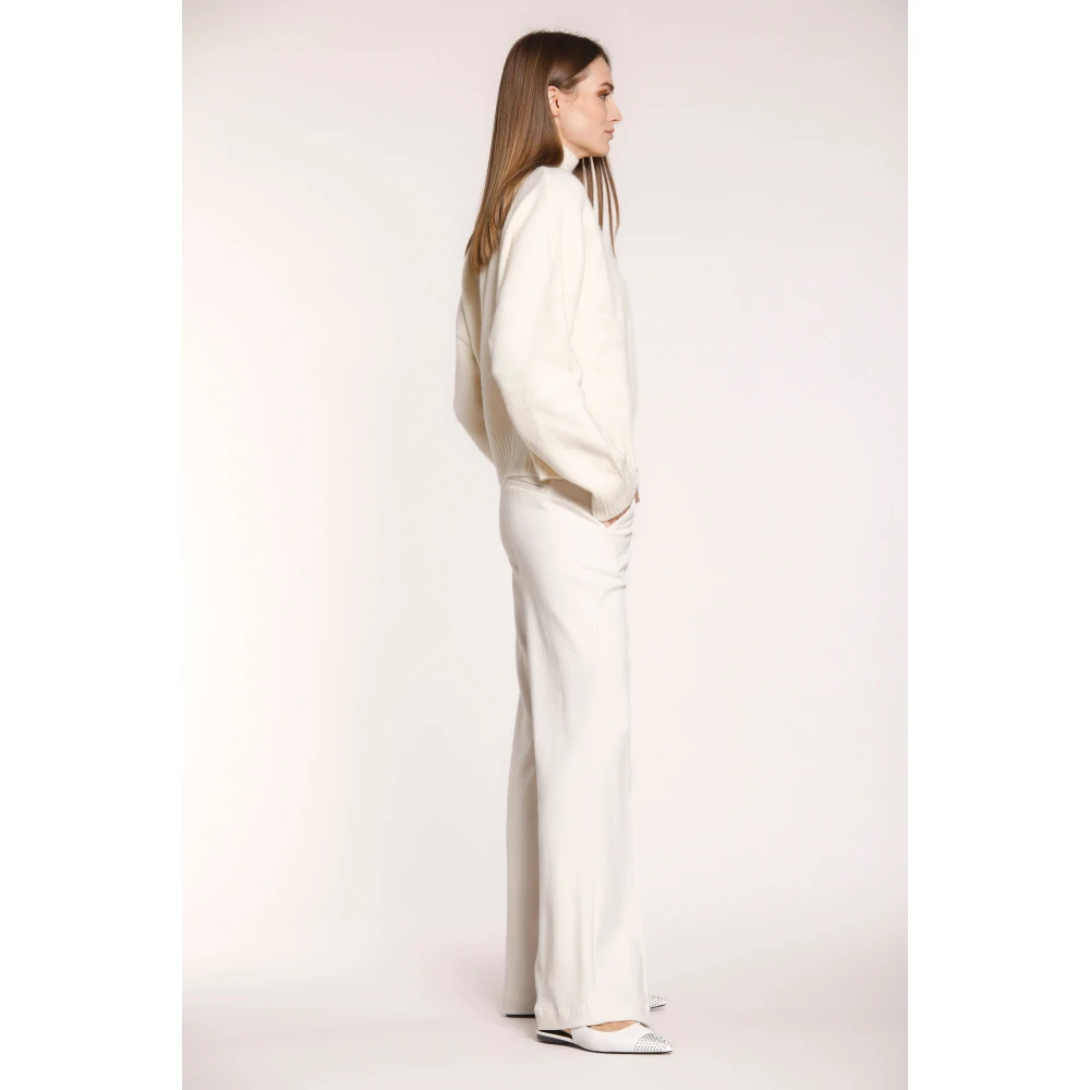 Mason's Roomwitte Chino Joggers Easy Straight Beige Dames