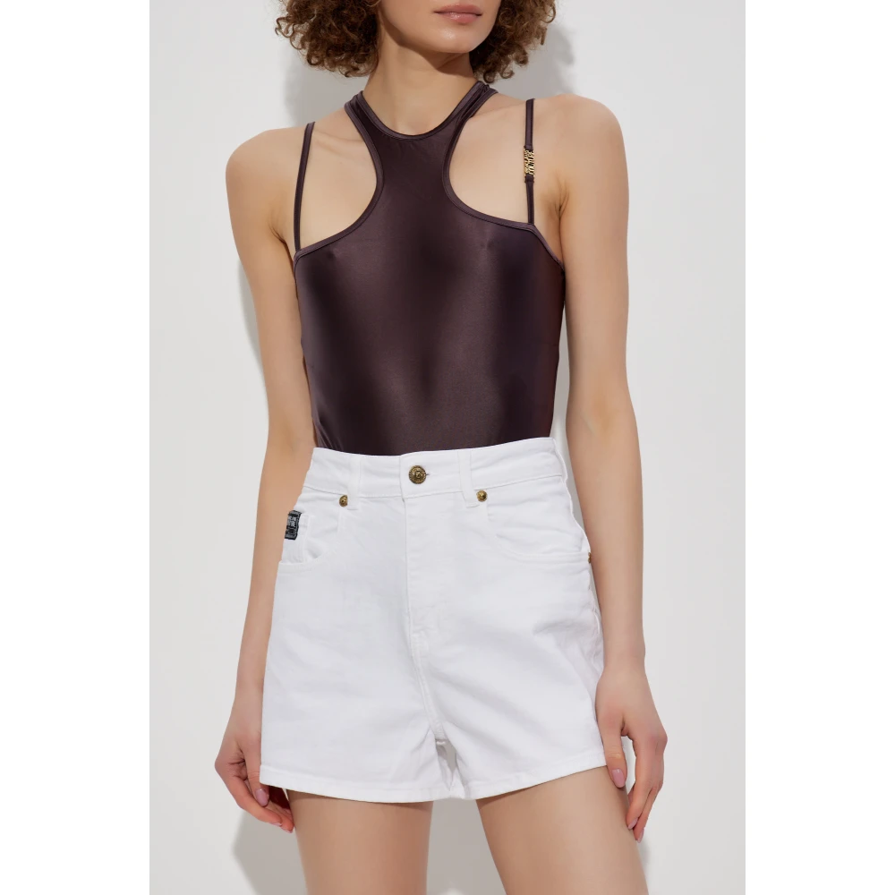 Versace Jeans Couture Off-shoulder bodysuit Brown Dames