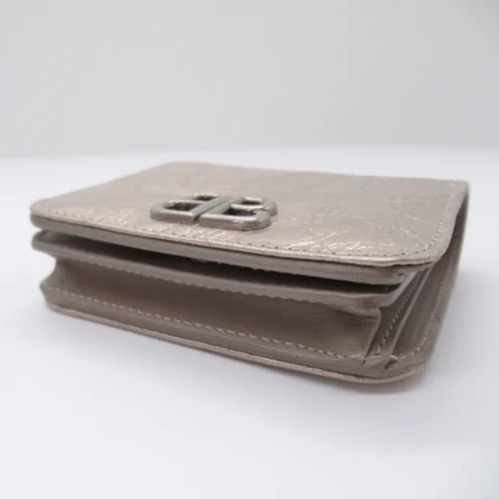 Balenciaga Vintage Pre-owned Leather wallets Beige Dames
