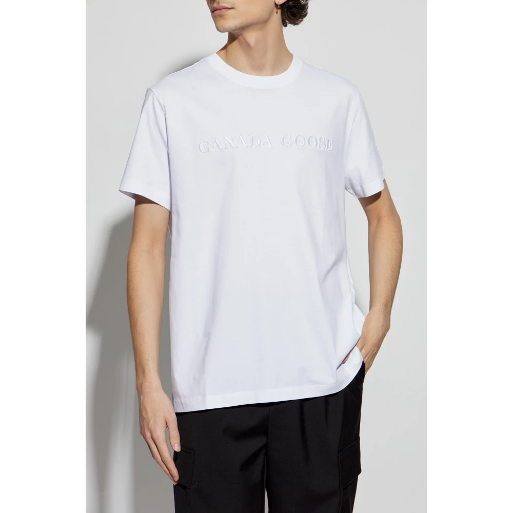 Canada Goose T-shirt met geborduurd logo White Heren