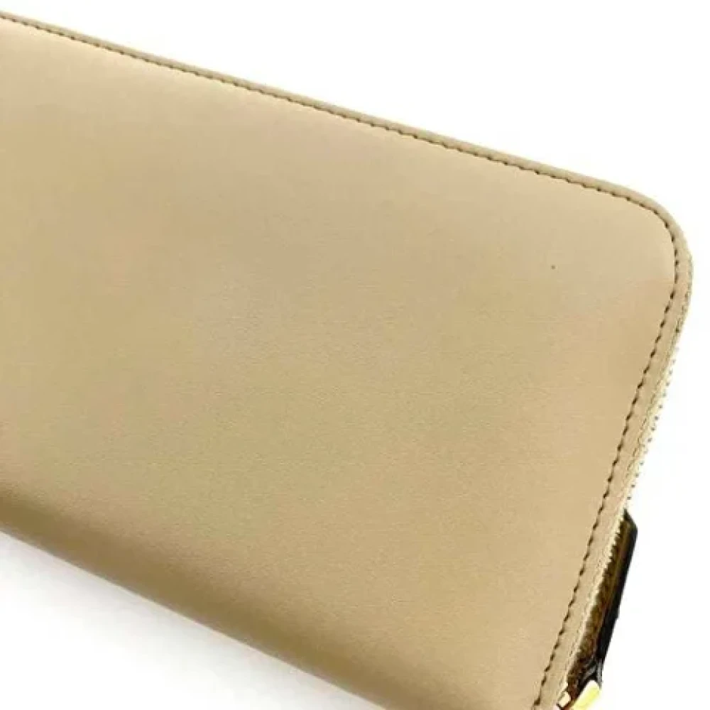 Fendi Vintage Pre-owned Leather wallets Beige Dames