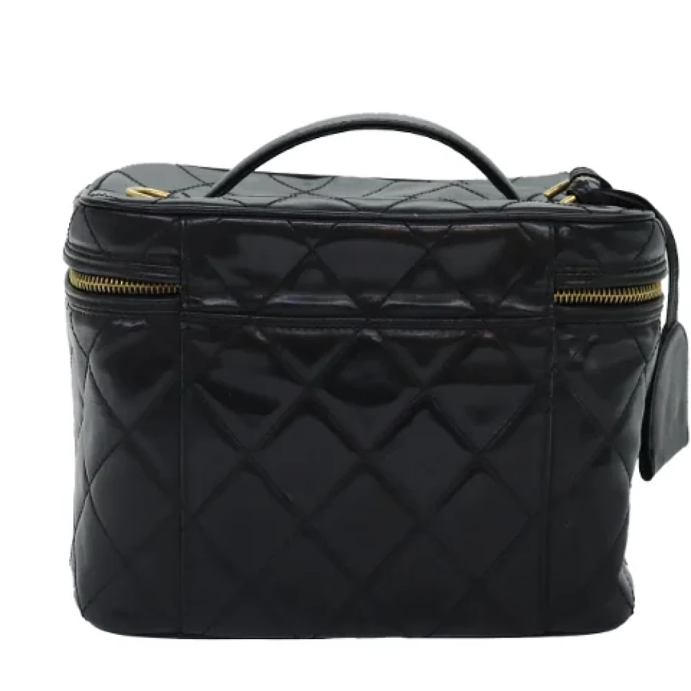 Chanel Vintage Pre-owned Leather pouches Black Dames