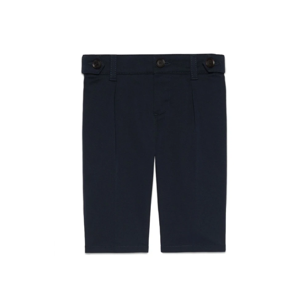 Gucci Men's Black Stretch Cotton Trousers With Web