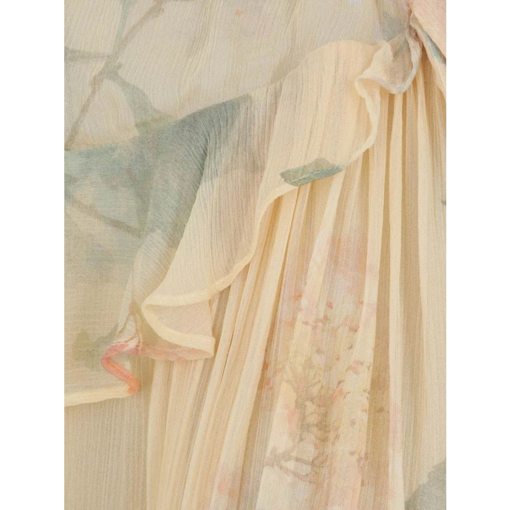 Zimmermann Gele Bloemenprint Gerimpelde Top Yellow Dames