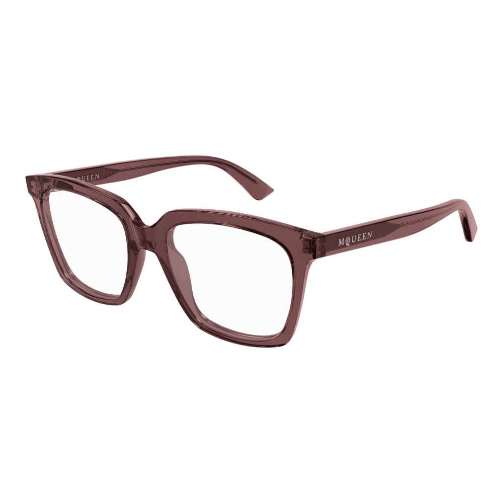 Alexander Mcqueen Women's Purple Glasses, 53 Mm, Butterfly Eyeglasses