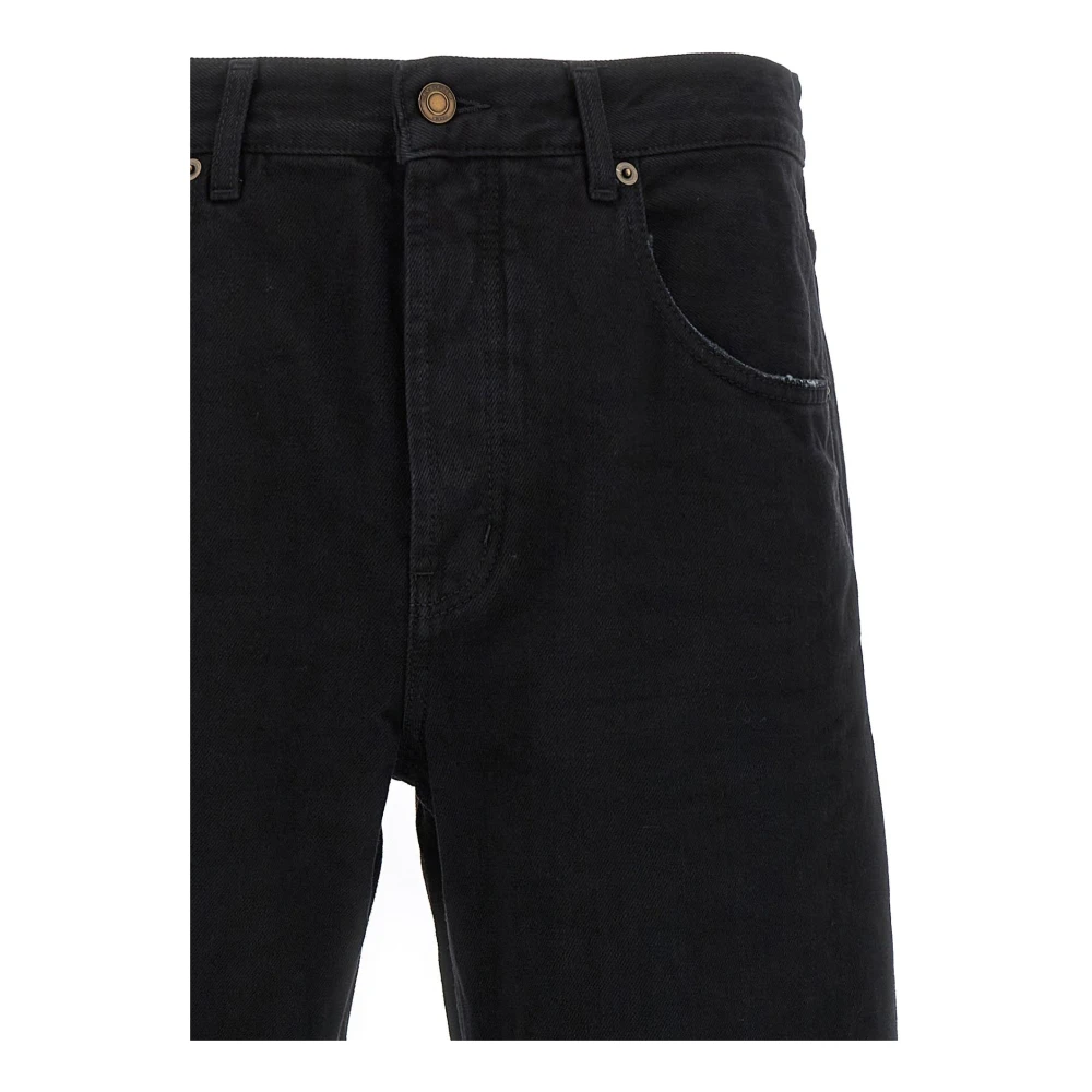 Saint Laurent Baggy Denim Jeans Black Heren