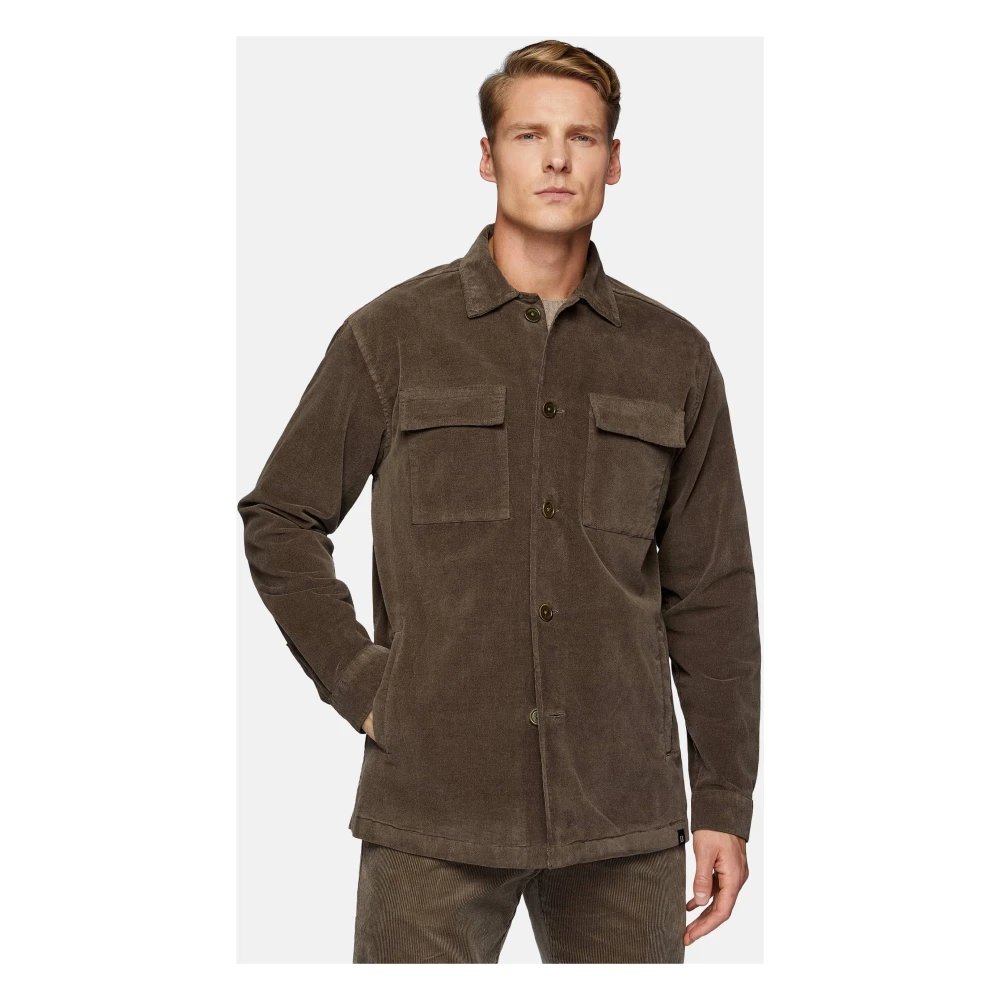 Boggi Milano Moleskine Shirt Jacket Beige Heren