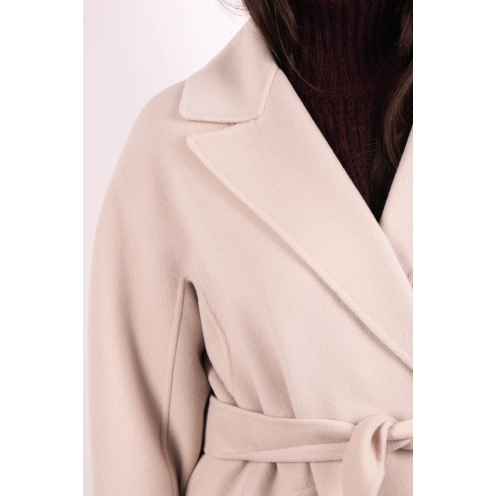 Max Mara Licht Beige Jas Malika Pink Dames