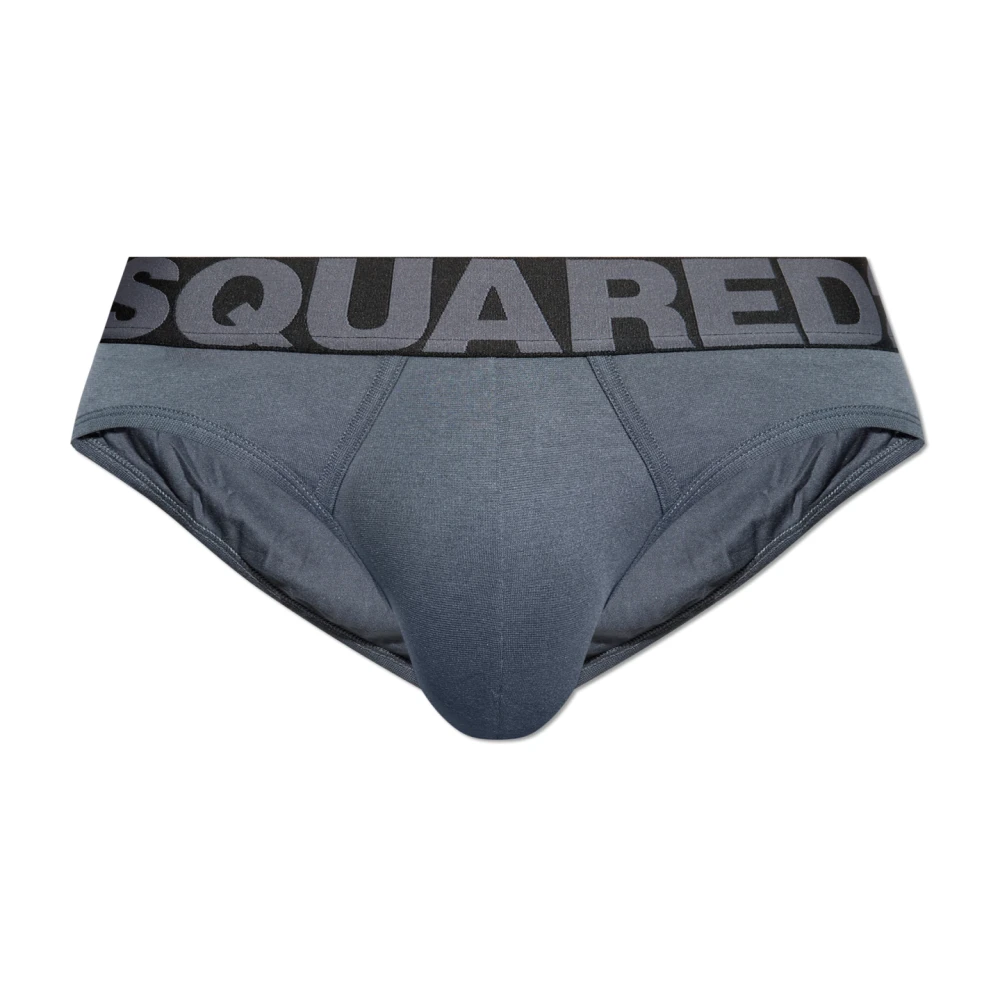Dsquared2 Uomo Grigio - Slip In Cotone Con Logo - Underwear - S