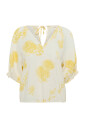 chemisier-jaune-eclatant-a-imprime-floral