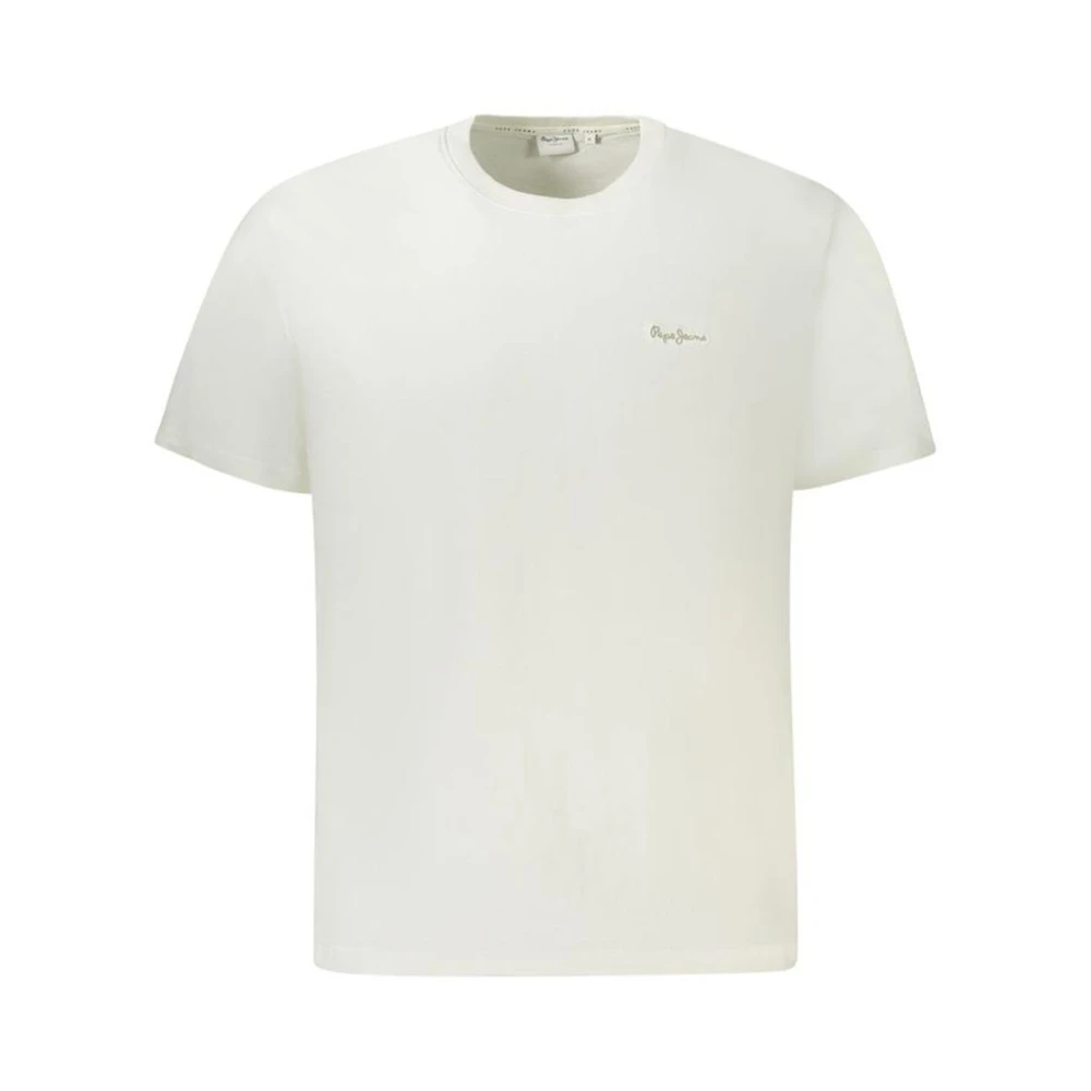 Pepe Jeans Men's White Cotton T-Shirt Classic Style - T-Shirts - Xl- Tops