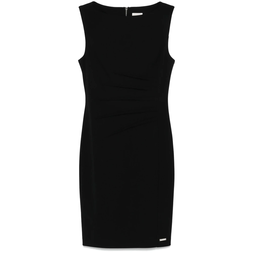 Calvin Klein Zwarte Mouwloze Jurk met Achterrits Black Dames