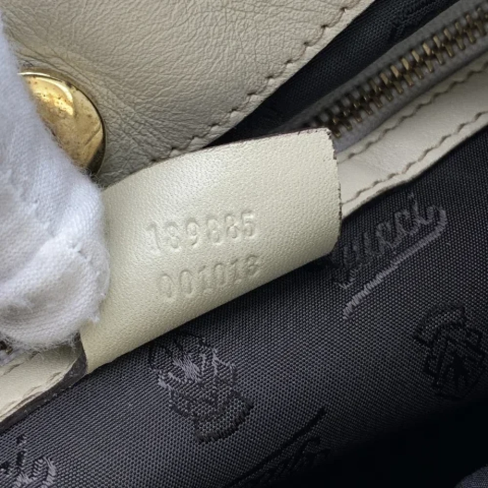 Gucci Vintage Pre-owned Leather gucci-bags White Dames