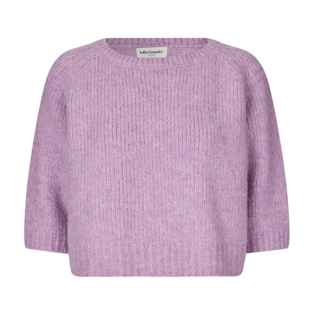 Lollys Laundry Donkerpaarse Cropped Trui Purple Dames