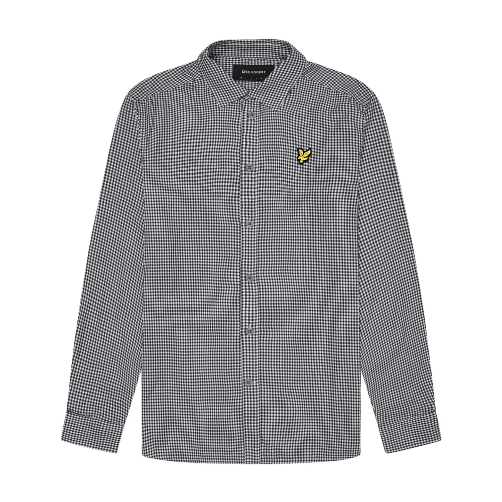 Lyle & Scott Shepherd Check Shirt in Donkerblauw Wit Blue Heren