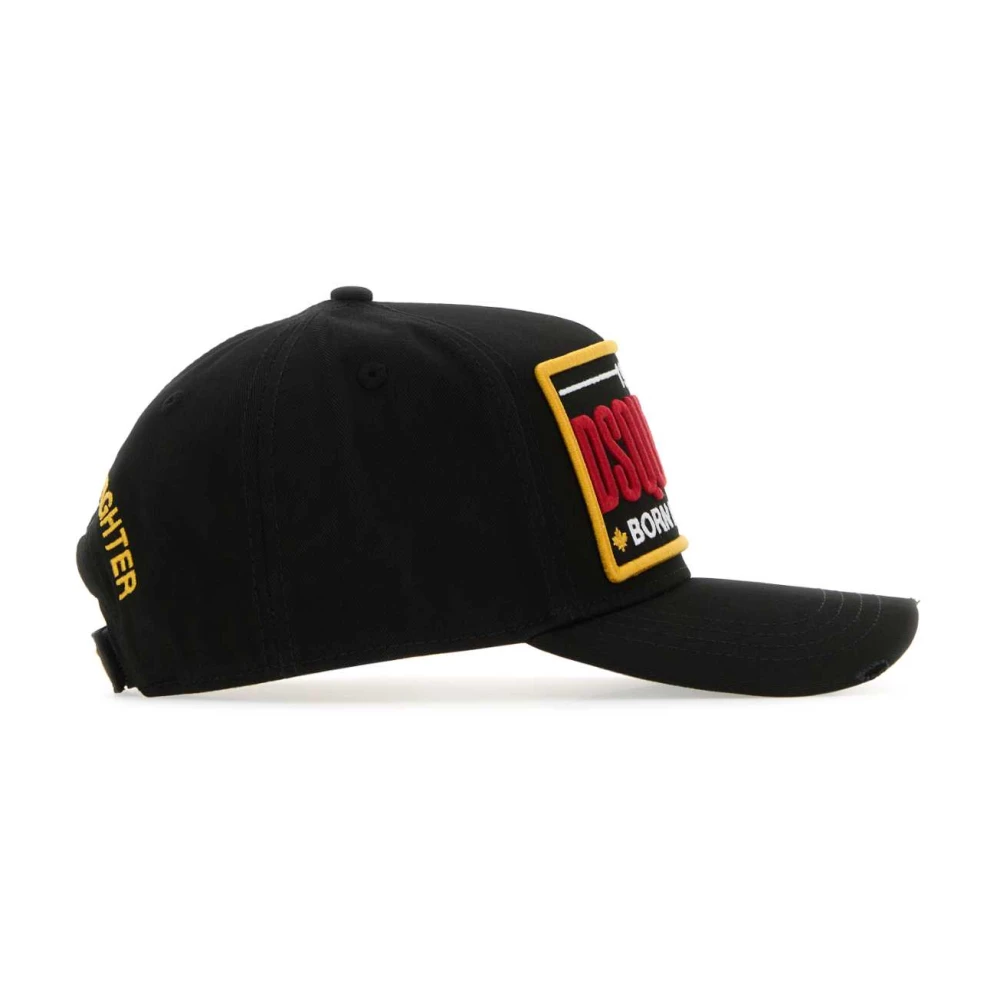 Dsquared2 Zwarte katoenen baseballpet Black Heren