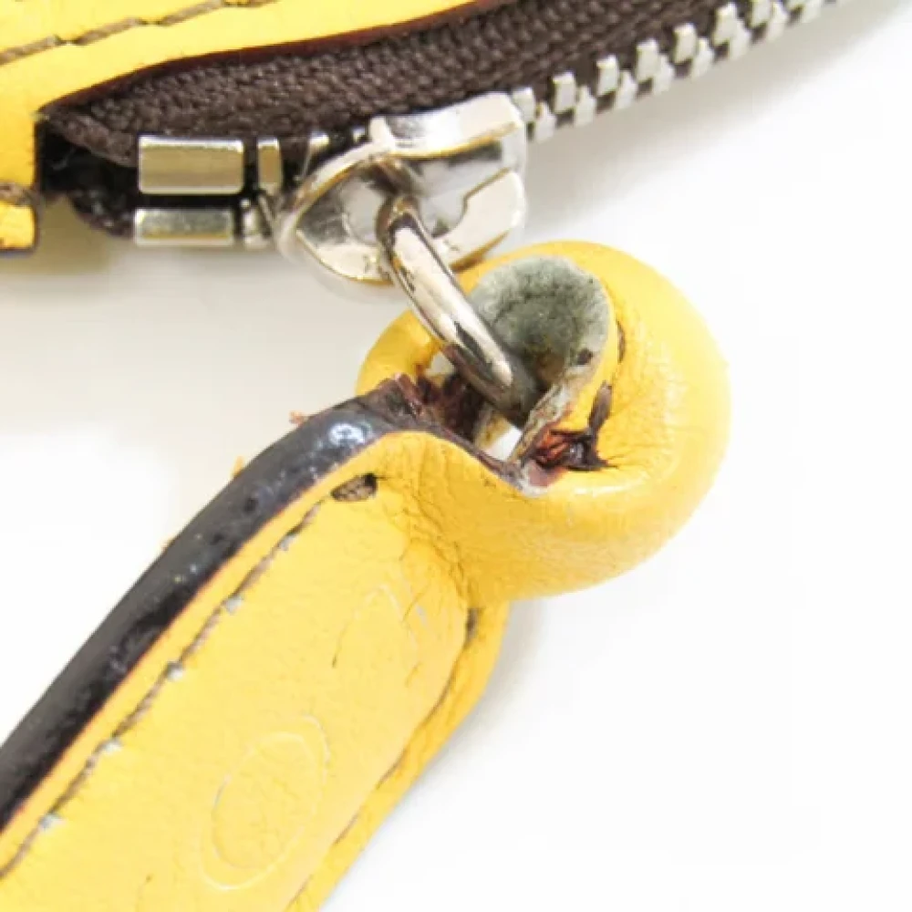 Loewe Pre-owned Leather wallets Yellow Dames