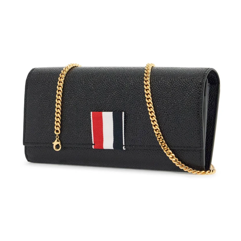 Thom Browne Elegante Chain Wallet met RWB-Detail Black Dames