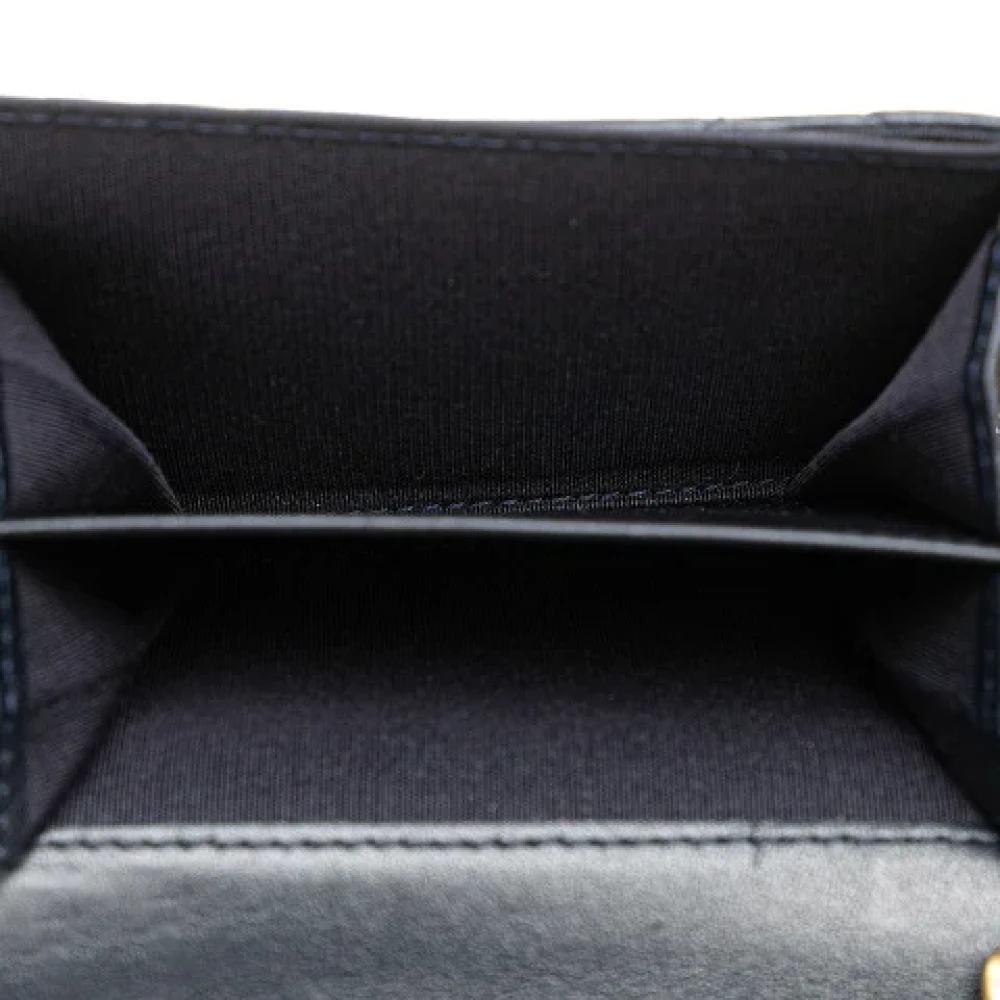 Chanel Vintage Pre-owned Leather chanel-bags Blue Dames